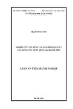 Nghiên cứu xây dựng các giải pháp quản lý lửa rừng cho vườn quốc gia hoàng liên
