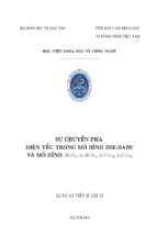 Sự chuyển pha điện yếu trong mô hình zee babu và mô hình su(3)c x su(3)l x u(1)x x (1)n