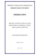 Services and innovations of major international commercial courts, implications to vietnam