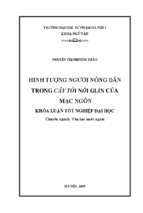 Luận văn sư phạm hình tượng người nông dân trong tiểu thuyết cây tỏi nổi giận của mạc ngôn