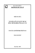 Luận văn kinh tế vận dụng kế toán quản trị tại bệnh viện đa khoa tỉnh