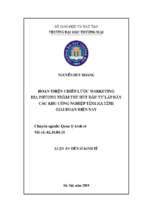 Luận văn kinh tế hoàn thiện chiến lược marketing địa phương nhằm thu hút đầu tư lấp đầy các khu công nghiệp tỉnh hà tĩnh giai đoạn hiện nay