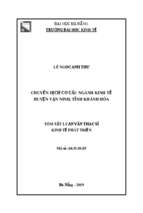 Luận văn kinh tế chuyển dịch cơ cấu ngành kinh tế