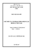 Chủ thể của tội phạm theo pháp luật hình sự việt nam tt