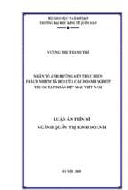 Nhân tố ảnh hưởng đến thực hiện trách nhiệm xã hội của các doanh nghiệp thuộc tập đoàn dệt may việt nam.
