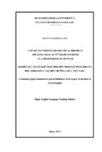 A study on common grammatical errors in speaking skill of 11th grade students at a high school in vietnam = nghiên cứu về lỗi ngữ pháp phổ biến trong kĩ năng nói của học sinh khối 11 tại một trường cấp 3, việt nam