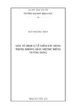 Một số định lí về điểm bất động trong không gian metric riêng và ứng dụng