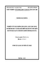 Nghiên cứu đặc điểm lâm sàng, cận lâm sàng, mô bệnh học và hóa mô miễn dịch ung thư biểu mô tế bào gan có huyết khối tĩnh mạch cửa tt