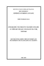 Lồng ghép liên văn hóa vào giảng dạy tiếng anh ở trường phổ thông ở trà vinh, việt nam