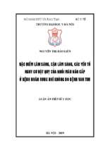 đặc điểm lâm sàng, cận lâm sàng, các yếu tố nguy cơ đột quỵ của nhồi máu não cấp ở bệnh nhân rung nhĩ không do bệnh van tim