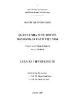 Quản lý nhà nước đối với bán hàng đa cấp ở việt nam