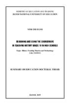 Thiết kế và sử dụng học liệu điện tử trong dạy học lịch sử lớp 10 ở trường trung học phổ thông tt