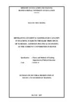 Phát triển năng lực hợp tác của sinh viên trong dạy học. những nguyên lý cơ bản của chủ nghĩa mác   lenin (phần kinh tế chính trị) ở các trường đại học tại hà nội hiện nay tt tiếng anh