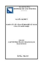 Nhân tố quyết định đến sự thành công của khởi nghiệp