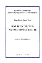 Phát triển tài chính và tăng trưởng kinh tế