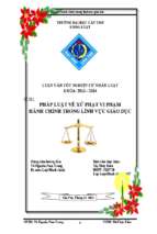 Pháp luật về xử phạt vi phạm hành chính trong lĩnh vực giáo dục