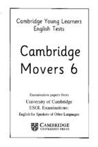 Cambridge movers 6 student book bản đẹp
