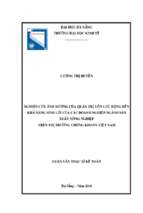 Nghiên cứu ảnh hưởng của quản trị vốn lưu động đến khả năng sinh lời của các doanh nghiệp ngành sản xuất nông nghiệp trên thị trường chứng khoán việt nam