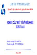 Silde báo cáo nghiên cứu thiết kế, điều khiển robot rắn