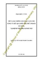 Mô tả đặc điểm lâm sàng, cận lâm sàng và kết quả điều trị chửa ngoài tử cung tại bệnh viện phụ sản hà nội