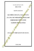 đặc điểm lâm sàng và cận lâm sàng của ung thư phổi không tế bào nhỏ ở bệnh nhân trên 70 tuổi tại bệnh viện bạch mai