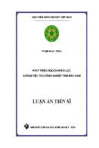 Phát triển nguồn nhân lực ngành tiểu thủ công nghiệp tỉnh bắc ninh