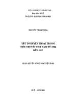 Yếu tố huyền thoại trong tiểu thuyết việt nam từ 1986 đến 2015