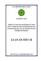 Nghiên cứu khai thác nguồn gen cây vừng phục vụ chọn tạo giống vừng năng suất hạt và hàm lượng dầu cao cho vùng đất cát pha ven biển tỉnh nghệ an