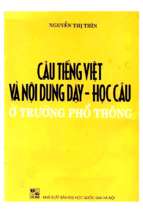 Câu Tiếng việt và nội dung dạy - học câu