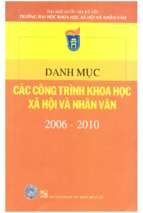 Danh mục các công trình khoa học xã hội và nhân văn