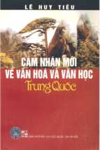 Cảm nhận mới về văn hóa và văn học Trung Quốc Lê Huy Tiêu