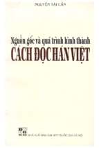 Nguồn gốc và quá trình hình thành Cách đọc Hán Việt Nguyễn Tài Cẩn