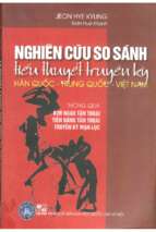 Nghiên cứu so sánh tiểu thuyết truyền thống Hàn quốc Trung quốc Việt Nam Jeon Hye Kyung