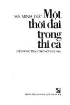Một thời đại trong thi ca Về phong trào thơ mới 1932-1945 Hà Minh Đức