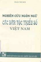 Nghiên cứu ngôn ngữ các dân tộc thiểu số Việt nam Trần Trí Dõi