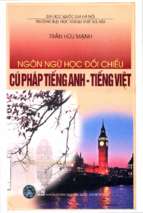 Ngôn ngữ học đối chiếu Cú pháp tiếng Anh - tiếng Việt Trần Hữu Mạnh