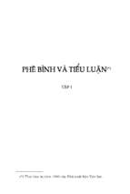 Phê bình và Tiểu Luận Hoài Thanh (3 Tập)