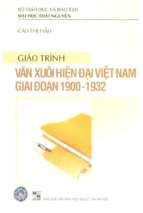 Giáo trình Văn xuôi hiện đại Việt nam giai đoạn 1900-1932 Cao Thị Hảo