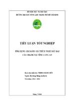 ứng dụng gis đánh giá thích nghi đất đai cây chanh tại tỉnh long an