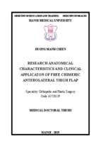 Nghiên cứu đặc điểm giải phẫu và ứng dụng lâm sàng của vạt đùi trước ngoài tự do dạng chùm tt tiếng anh