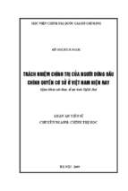 Trách nhiệm chính trị của người đứng đầu chính quyền cơ sở ở việt nam hiện nay (qua khảo sát thực tế tại tỉnh nghệ an)