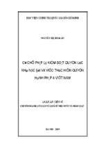 Cơ chế pháp lý kiểm soát quyền lực nhà nước đối với việc thực hiện quyền hành pháp ở việt nam