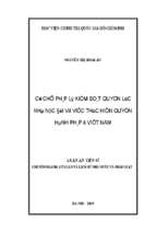 Cơ chế pháp lý kiểm soát quyền lực nhà nước đối với việc thực hiện quyền hành pháp ở việt nam