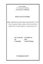 Thiết kế bài giảng theo định hướng tổ chức hoạt động học theo nhóm và hướng dẫn học sinh tự học trong giảng dạy môn giáo dục công dân lớp 12