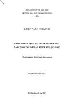 Kinh doanh dịch vụ trade marketing tại công ty cổ phần thiết kế lục giác