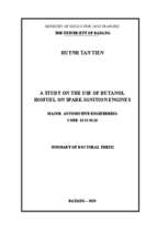 Nghiên cứu sử dụng nhiên liệu sinh học butanol trên động cơ đánh lửa cưỡng bức tt tiếng anh