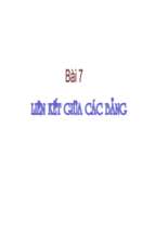 Bài giảng điện tử liên kết giữa các bảng tin học 12.ppt