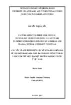 Factors affecting first year medical technology students on using ell software to improve their pronunciation at a medical and pharmaceutical university in vietnam