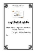 Rèn kỹ năng làm văn tả cảnh học sinh lớp 5