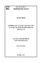 Giải pháp tạo động lực làm việc cho nhân viên tại sở kế hoạch và đầu tư tỉnh gia lai